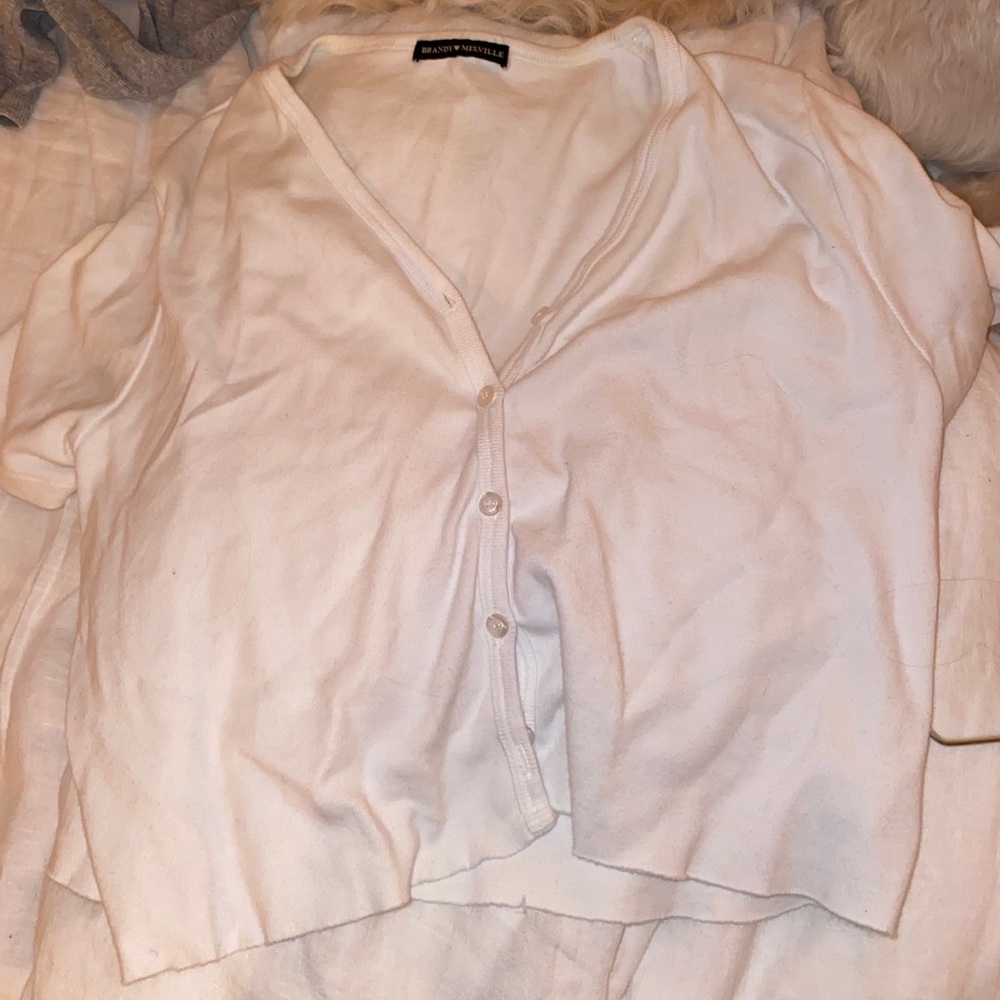 Short sleeve white button down